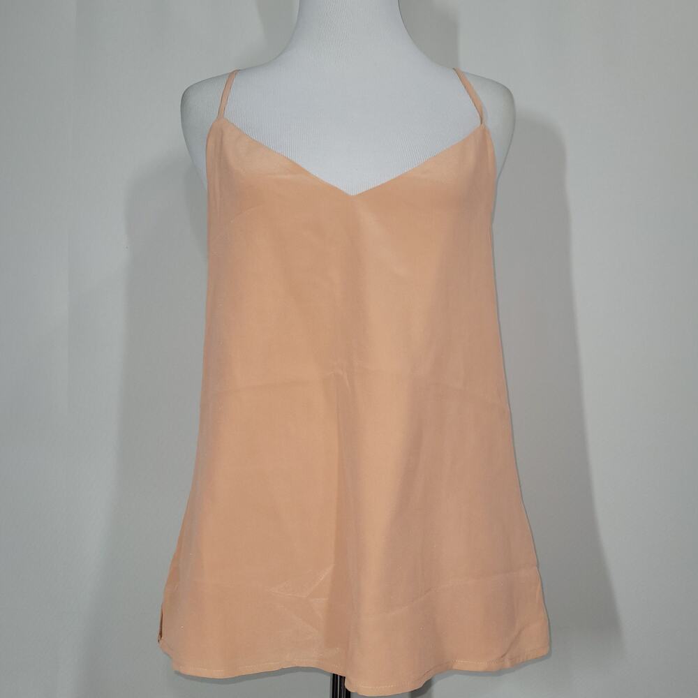L'Agence Coral Orange Jane Spaghetti Strap Camisole Tank Size X-Small